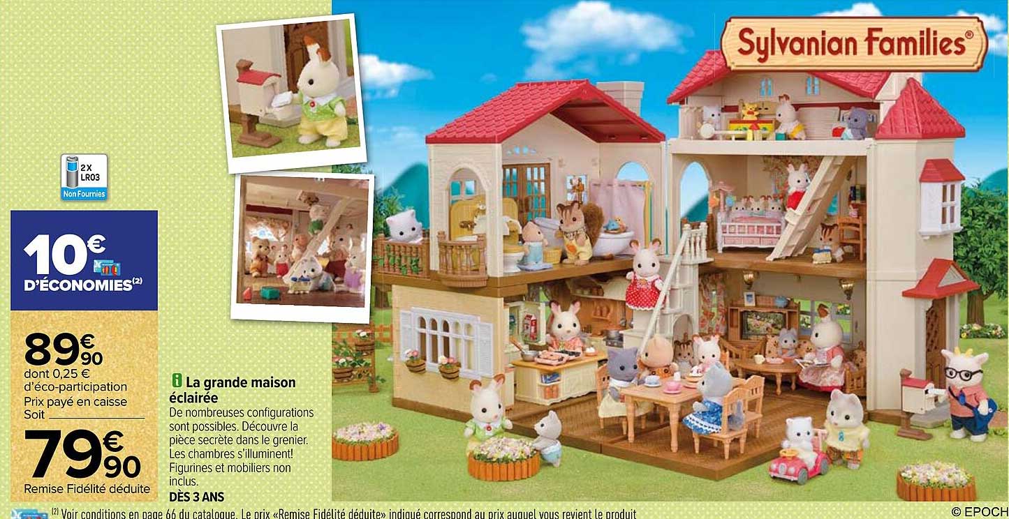 la grande maison éclairée sylvanian families