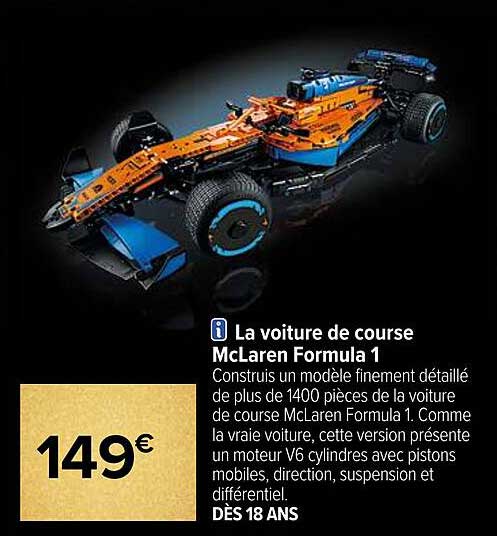 la voiture de course mcLaren formula 1