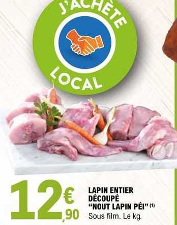lapin entier découpé "nout lapin péi"
