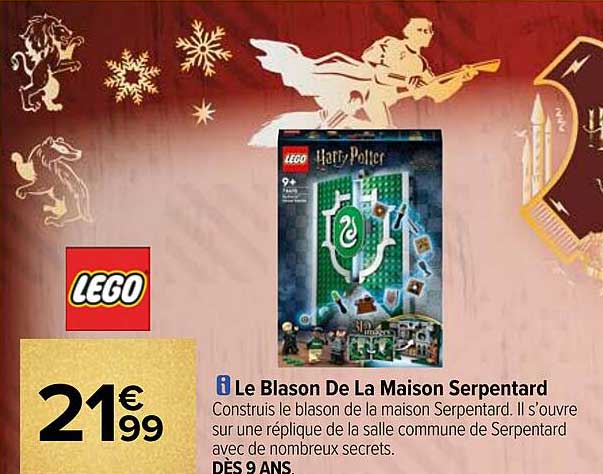 le blason de la maison serpentard lego