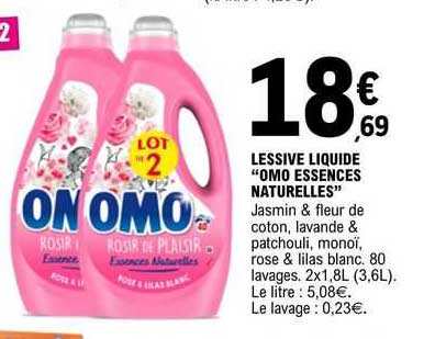 lessive liqiude "omo essences naturelles"