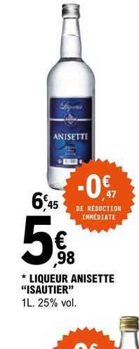 Liqueur Anisette "isautier"