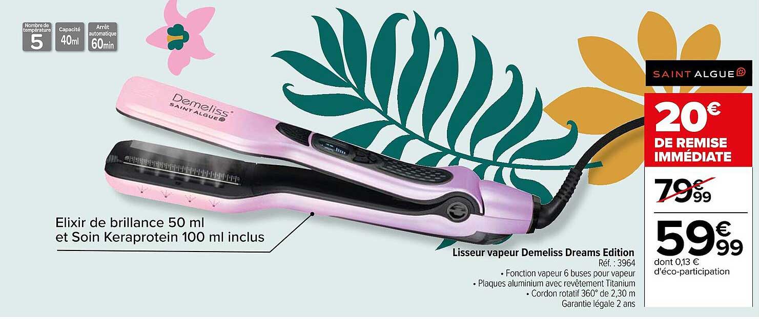 lisseur vapeur demeliss dreams édition