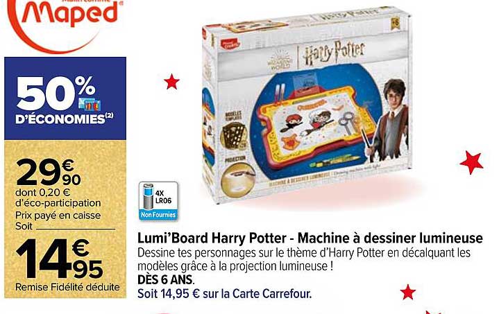 lumi'Board harry potter - machine à dessiner lumineuse maped