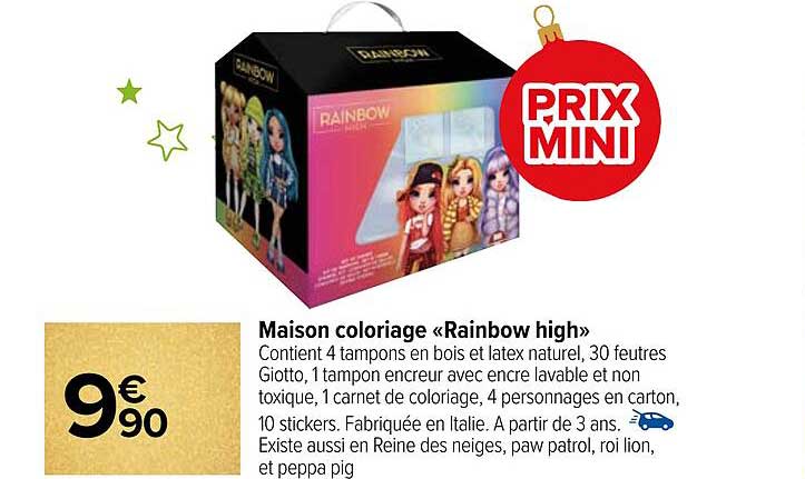 maison coloriage «rainbow high»