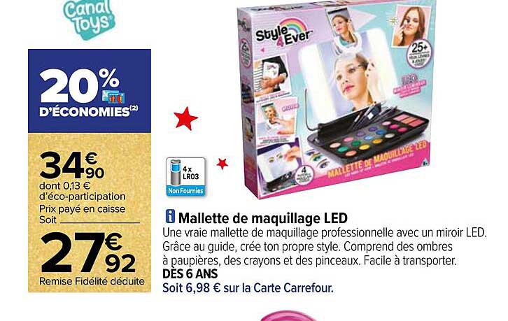 mallette de maquillage led canal toys