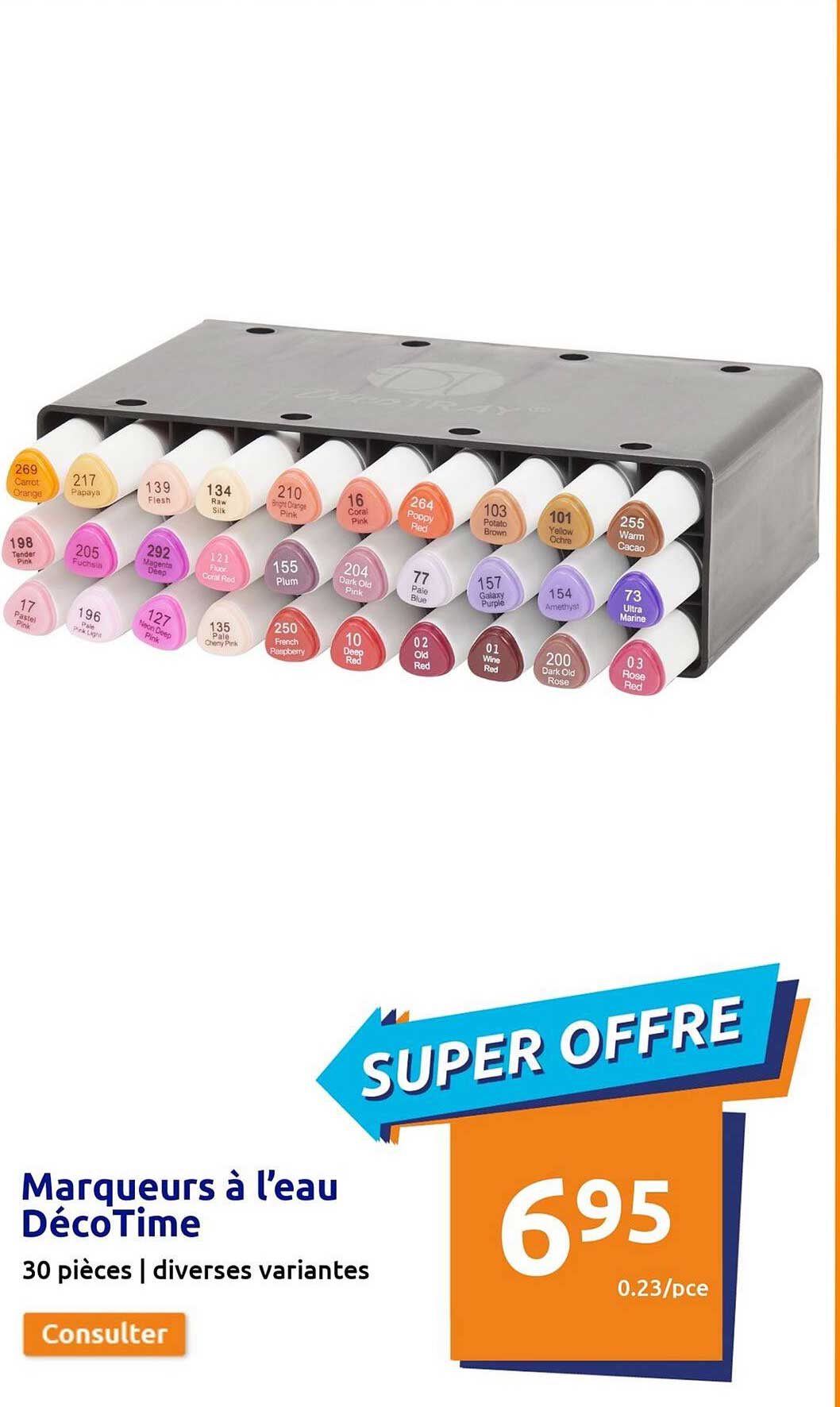 marqueurs à l'eau déco time