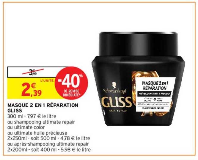 masque 2en1 réparation gliss