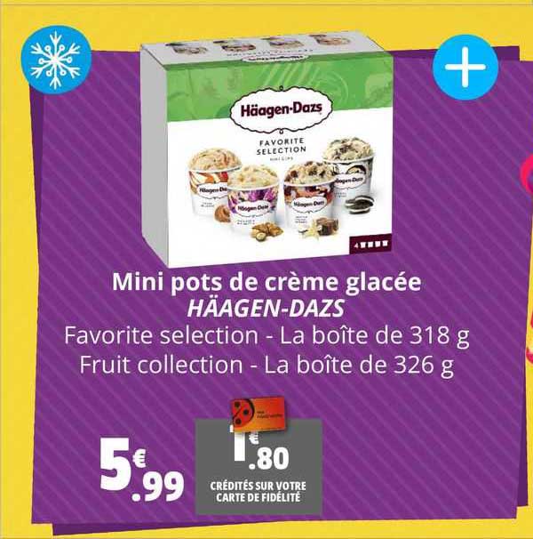 mini pots de crème glacée häagen-dazs