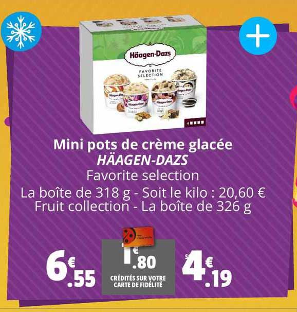 mini pots de crème glacée häagen-dazs