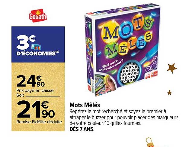 mots mêlés goliath