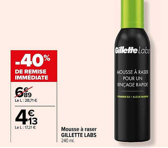 mousse à raser gillette labs