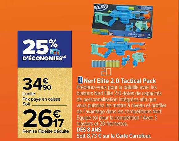 nerf elite 2.0 tactical pack