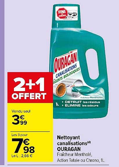 Nettoyant Canalisations Ouragan