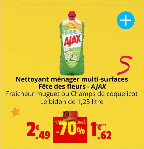 nettoyant ménager multi-surfaces fête des fleurs - ajax