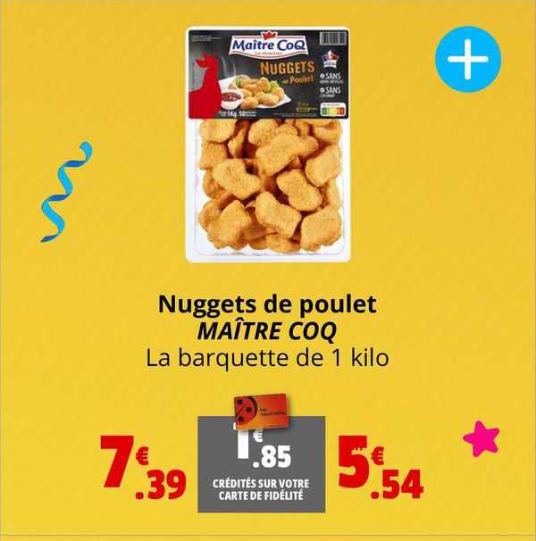 nuggets de poulet maître coq