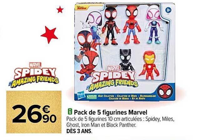 Pack De 5 Figurines Marvel Spidey