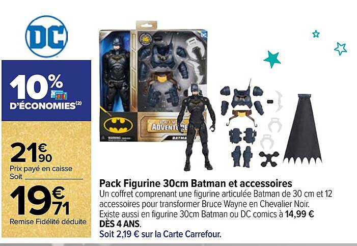 pack figurine 30cm batman et accessoires
