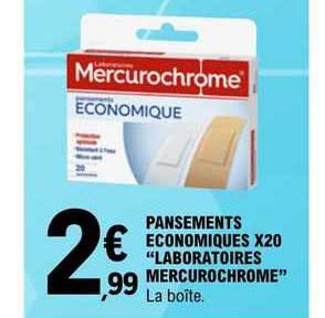 pansements economique x20 "laboratoire mercurochrome"