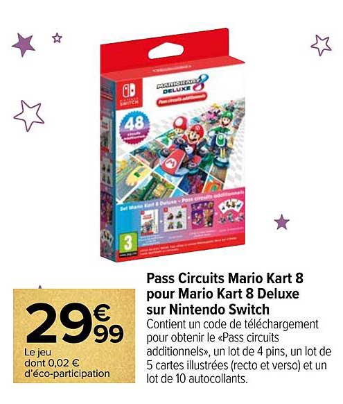 pass circuits mario kart 8 pour mario kart 8 deluxe sur nintendo switch