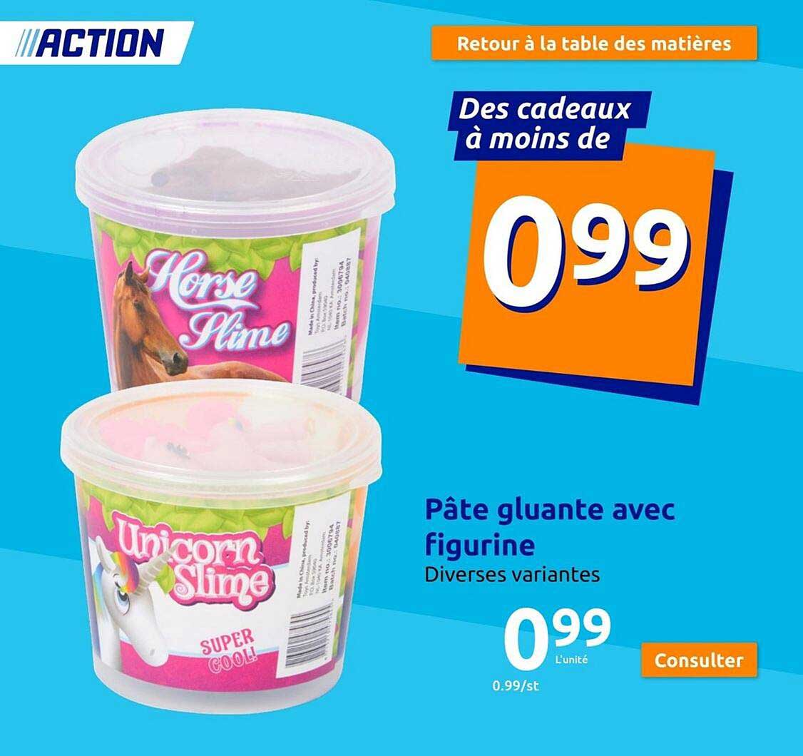 pâte gluante avec figurine