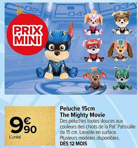 peluche 15 cm the mighty movie