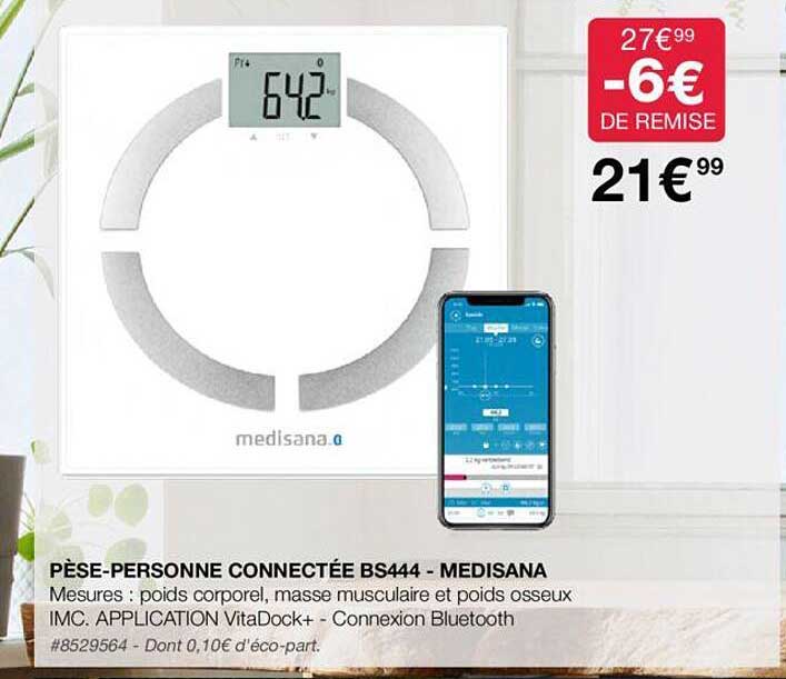 pèse-personne connectée bs444 - medisana
