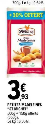 petites madeleines "st michel"