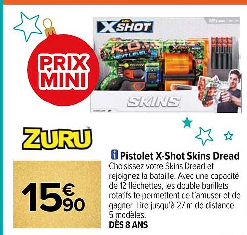 pistolet x-shot  skins dread