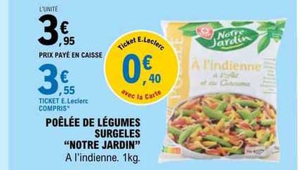 poêlée de légumes surgelés "notre jardin"