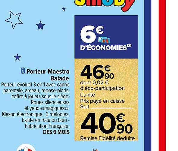 porteur maestro balade smoby