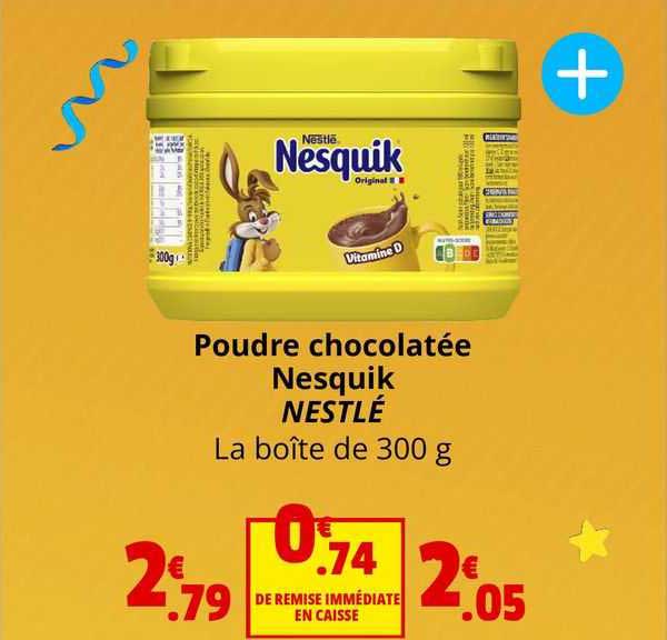 poudre chocolatée nesquik nestlé