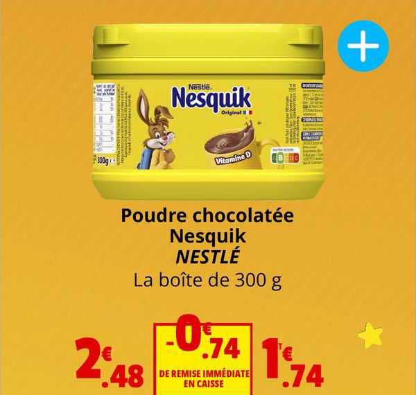 poudre chocolatée nesquik nestlé