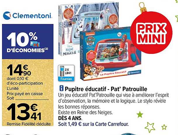 pupitre éducatif - pat' patrouille clementoni