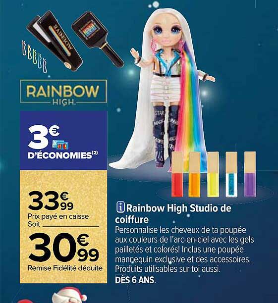 rainbow high studio de coiffure