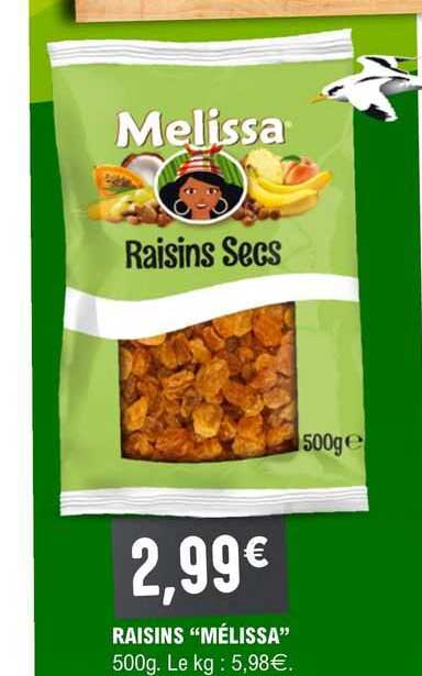 raisinis "mélissa"