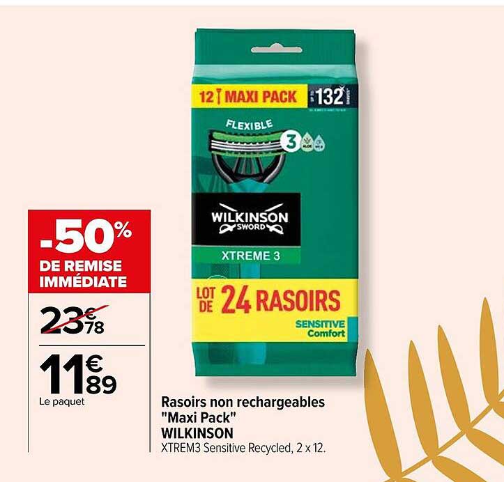 rasoirs non rechargeables "maxi pack" wilkinson