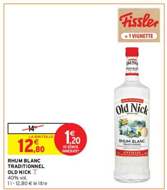 rhum blanc traditionnel old nick
