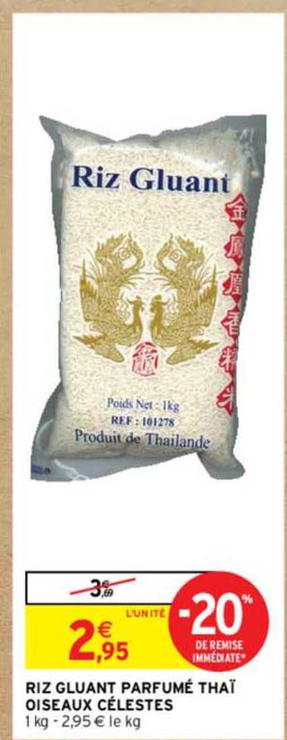 riz gluant parfumé thaï oiseaux célestes