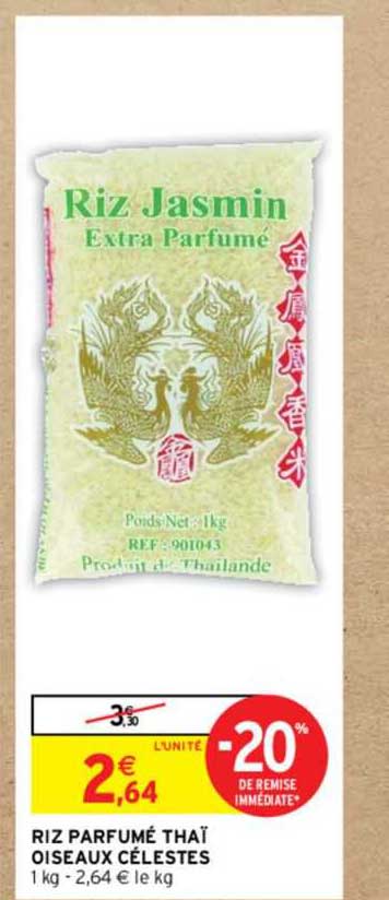 riz parfumé thaï oiseaux célestes