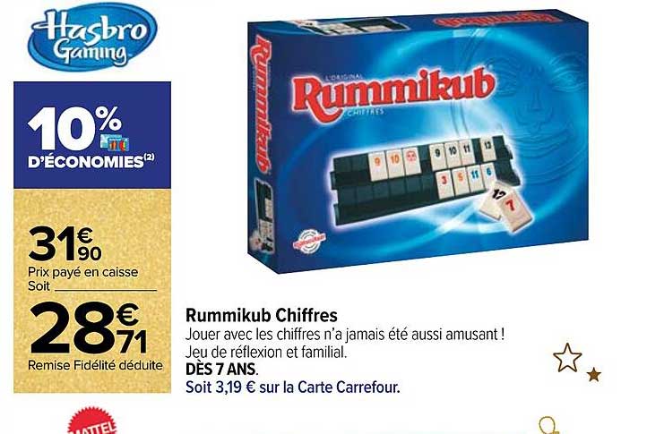 Rummikub Chiffres Hasbro Gaming