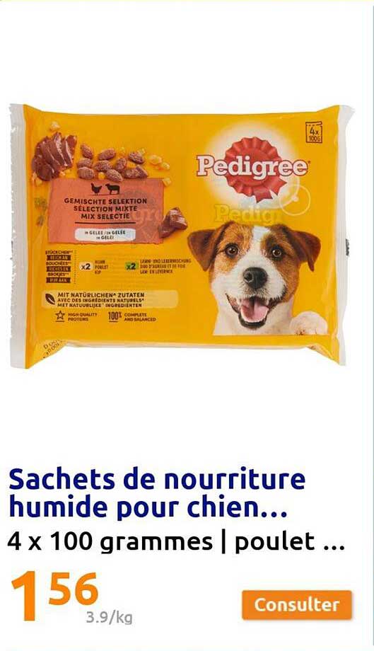 sachets de nourriture humide pour chien pedigreen