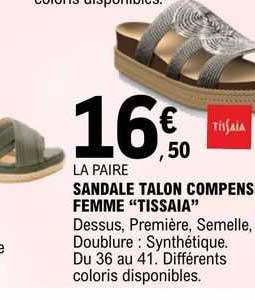 sandale talon compensé femme "tissaia"