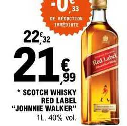 scotch whisky red label "johnnie walker"