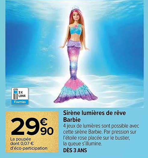 sirène lumières de rêve barbie
