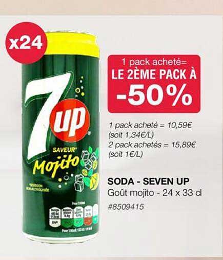 soda - seven up goût mojito