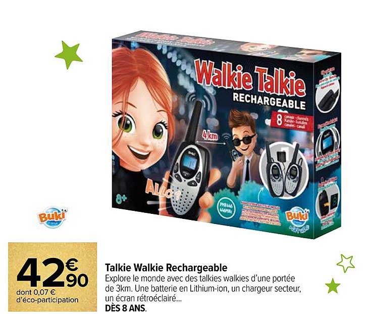 Talkie Walkie Rechargeable Bukï