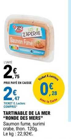 tartinable de la mer "ronde des mers"