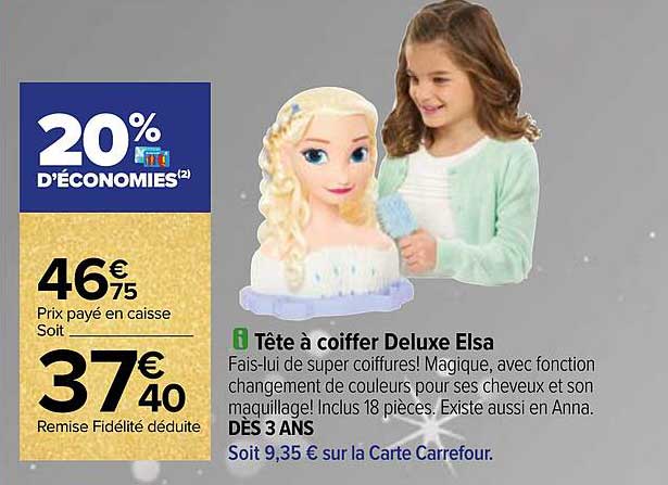 Tête à Coiffer Deluxe Elsa