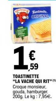 toastinette "la vache qui rit"